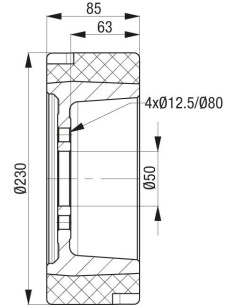 RTH 230x85/50-4-GL ratas krautuvams ir kėlimo technikai 2