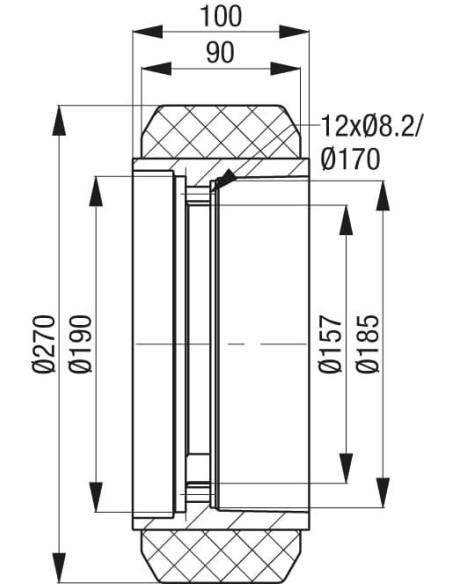 RTH 270x90/157-12 ratukas krautuvams