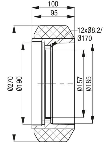 RTH 270x95/157-12 ratas krautuvams