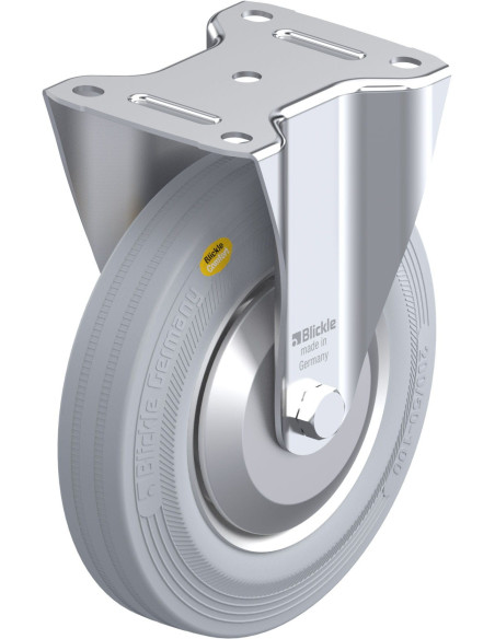 B-RD 202R-VLI-FA fiksuotas ratukas dengtas guma