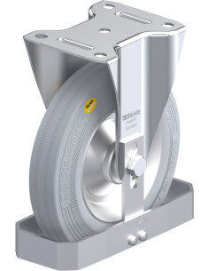 B-RD 202R-VLI-FS fiksuotas ratukas dengtas guma