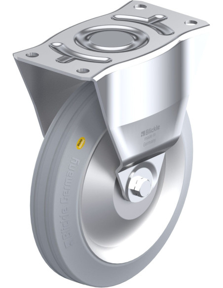 B-RD 250K-VLI-FA fiksuotas ratukas dengtas guma