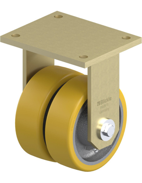 BSD-GTH 150K-35 - Dvigubas fiksuotas poliuretano ratukas