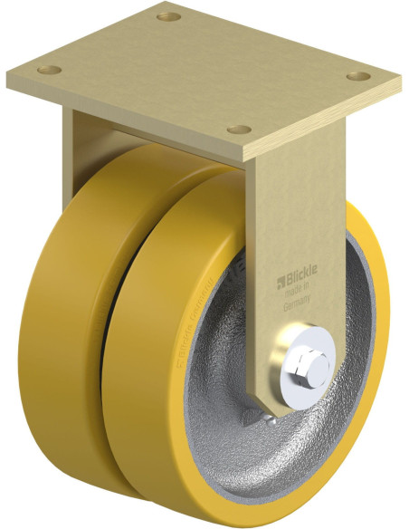 BSD-GTH 200K-35 poliuretano dvigubas fiksuotas ratukas 200