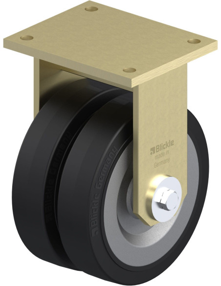 BSD-SE 200K-35 dvigubas fiksuotas ratukas dengtas guma