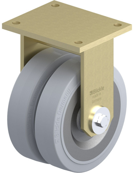BSD-SE 200K-35-SG dvigubas fiksuotas ratukas dengtas guma