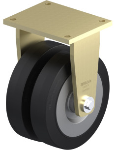 BSD-SE 300K dvigubas fiksuotas ratukas dengtas guma