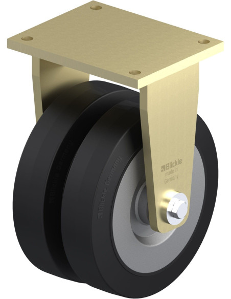 BSD-SE 300K dvigubas fiksuotas ratukas dengtas guma