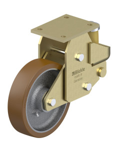 BSFE-GB 200K - Poliuretano spyruoklinis fiksuotas ratukas