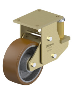 BSFE-GB 202K poliuretano spyruoklinis fiksuotas ratukas