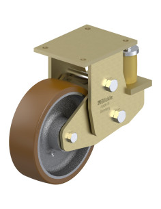 BSFE-GB 252K poliuretano spyruoklinis fiksuotas ratukas