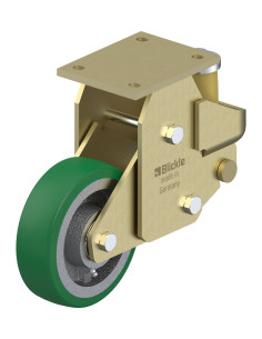 BSFE-GST 160K poliuretano spyruoklinis fiksuotas ratukas