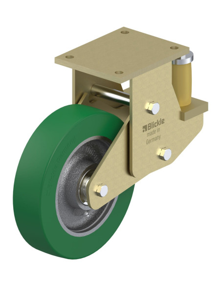 BSFE-GST 250K poliuretano spyruoklinis fiksuotas ratukas