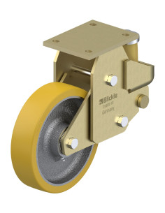 BSFE-GTH 200K poliuretano spyruoklinis fiksuotas ratukas