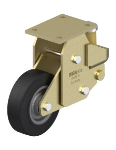 BSFE-SE 160K spyruoklinis fiksuotas ratukas dengtas guma