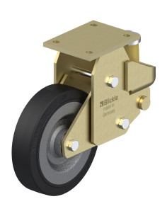 BSFE-SE 200K spyruoklinis fiksuotas ratukas dengtas guma