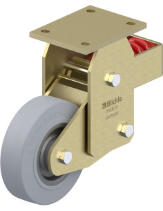 BSFN-SE 160K-SG spyruoklinis fiksuotas ratukas dengtas guma