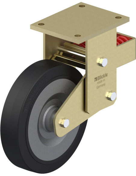 BSFN-SE 250K spyruoklinis fiksuotas ratukas su guma