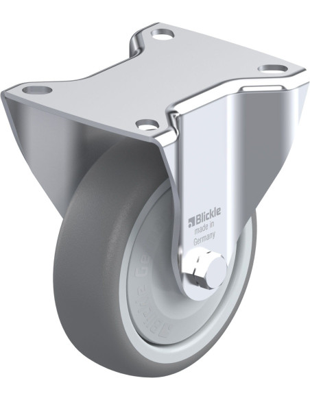 B-TPA 102KF fiksuotas ratukas, 100 mm, guma