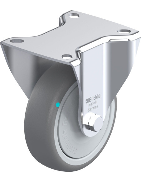 B-TPA 102KFD fiksuotas ratukas, 100 mm, guma