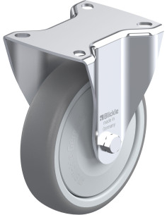 B-TPA 127KF fiksuotas ratukas, 125 mm, guma