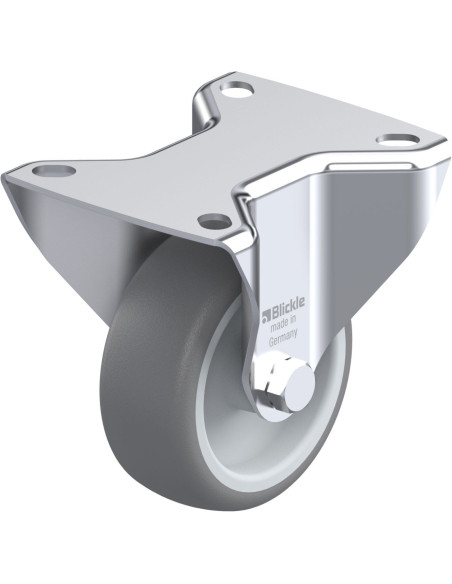 B-TPA 80G fiksuotas ratukas, 80 mm, guma