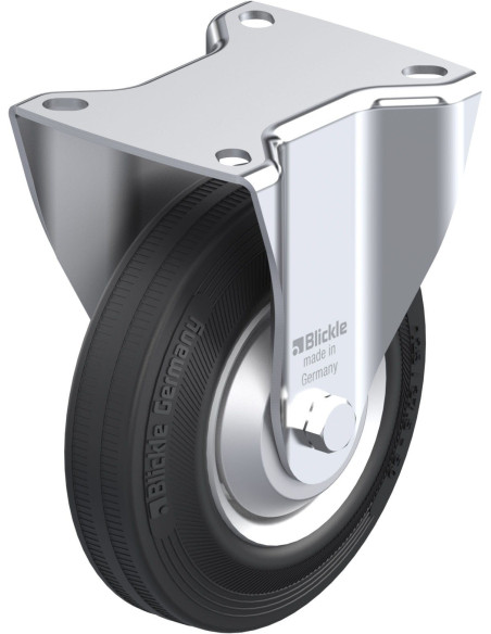 B-V 125R-FA fiksuotas ratukas dengtas guma