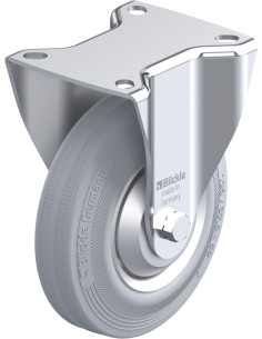 B-V 125R-SG-FA fiksuotas ratukas dengtas guma