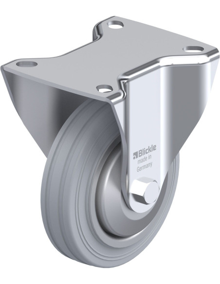 B-VE 100R-SG-FA fiksuotas ratukas dengtas guma