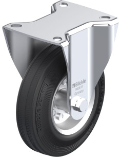 B-VE 125R fiksuotas ratukas dengtas guma