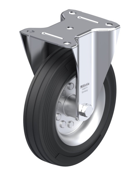 B-VE 200R fiksuotas ratukas dengtas guma