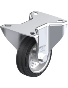 B-VE 80R fiksuotas ratukas dengtas guma