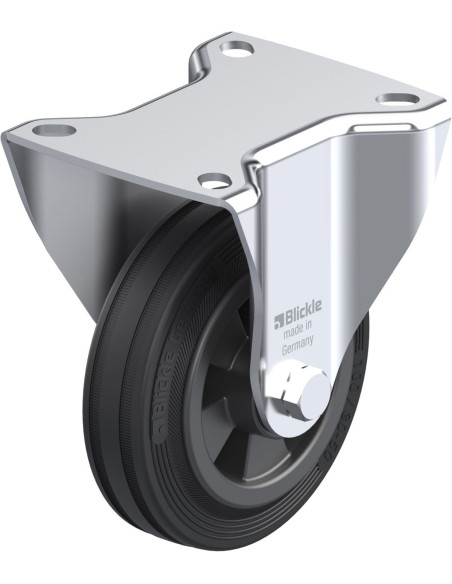 B-VPP 100R fiksuotas ratukas dengtas guma