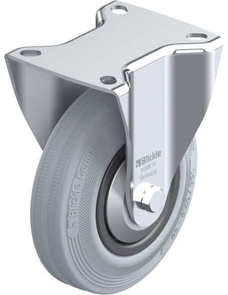 B-VPP 125R-SG-FA fiksuotas ratukas dengtas guma 125 mm