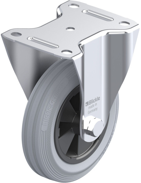 B-VPP 150G-SG fiksuotas ratukas su guma 150 mm