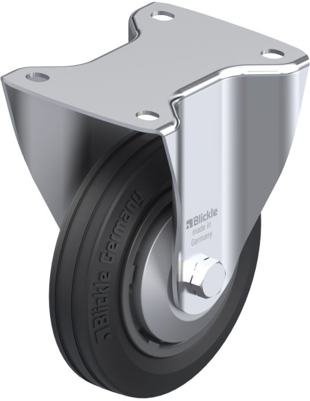 B-VPP 150R-FA fiksuotas ratukas dengtas guma