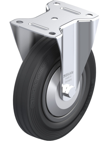 B-VPP 200G-FA fiksuotas ratukas dengtas guma