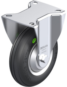 B-VW 125R-FA fiksuotas ratukas su gumine padanga