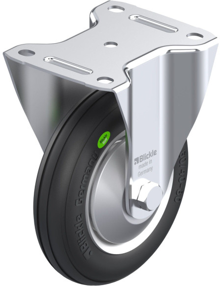 B-VW 162R-FA fiksuotas ratukas dengtas guma