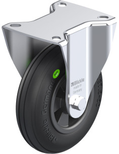 B-VWPP 125R fiksuotas ratukas dengtas guma