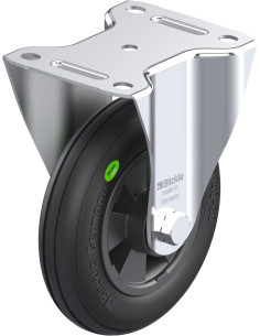 B-VWPP 160R fiksuotas ratukas dengtas guma