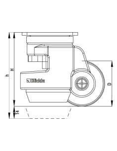HRIG-POA 72G išlyginantis ratukas 72 mm 2
