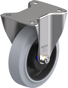 BX-POEV 160XKA-SG fiksuotas ratukas dengtas guma