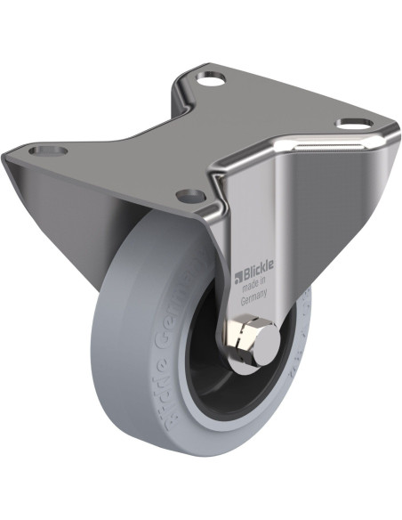 BX-POEV 80G-SG fiksuotas ratukas dengtas guma 80 mm