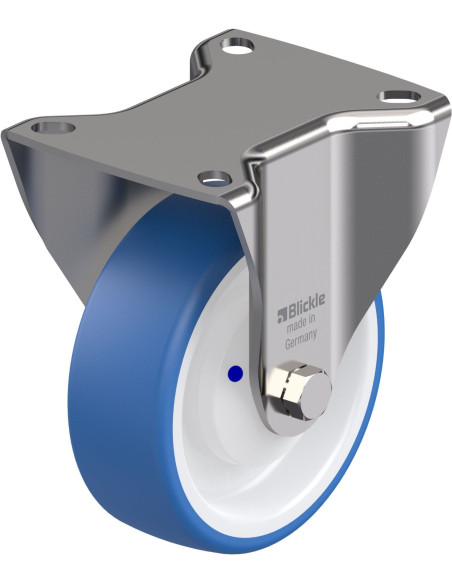 BX-POTHS 100XKA - 100 mm fiksuotas ratukas iš nerūdijančio