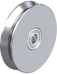 DSPK 150K - Dvigubas metalinis ratukas su flanšu, 150 mm