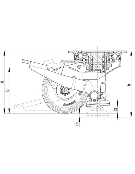HRLK-PO 82G-HN kompaktinis išlyginantis ratukas