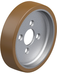 GBA 250/4 - Poliuretaninis ratas su flanšu, 250 mm
