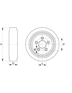 GBA 302/5 - 300 mm poliuretano ratukas su flanšu 2