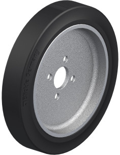 GEVA 402/4 - 400 mm guminis varantysis ratukas su flanšu